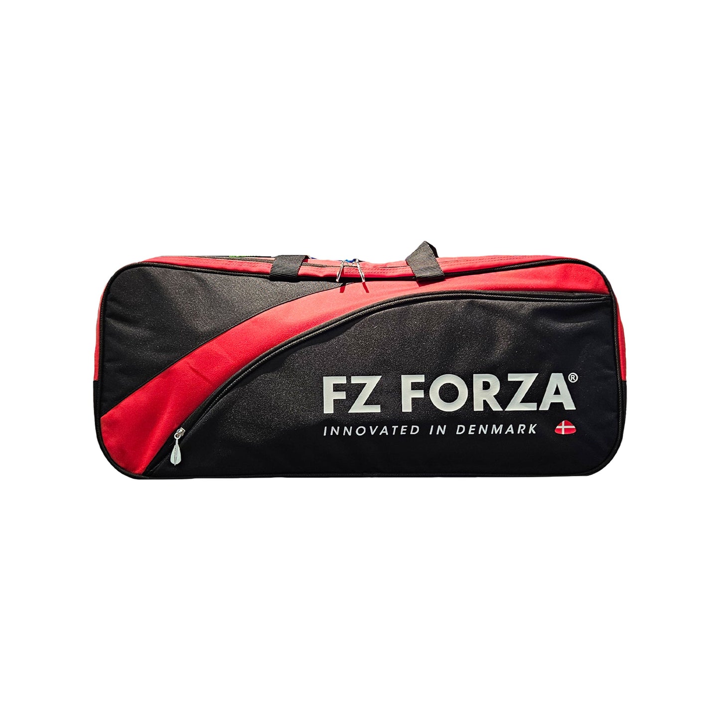 FZ Forza Play Line bag, red white badminton kitbag, 6 racket storage bag, square kitbag for badminton, stylish gear bag, training and tournament bag, dual compartment bag, fiery red sports bag, racket storage bag online, player kitbag