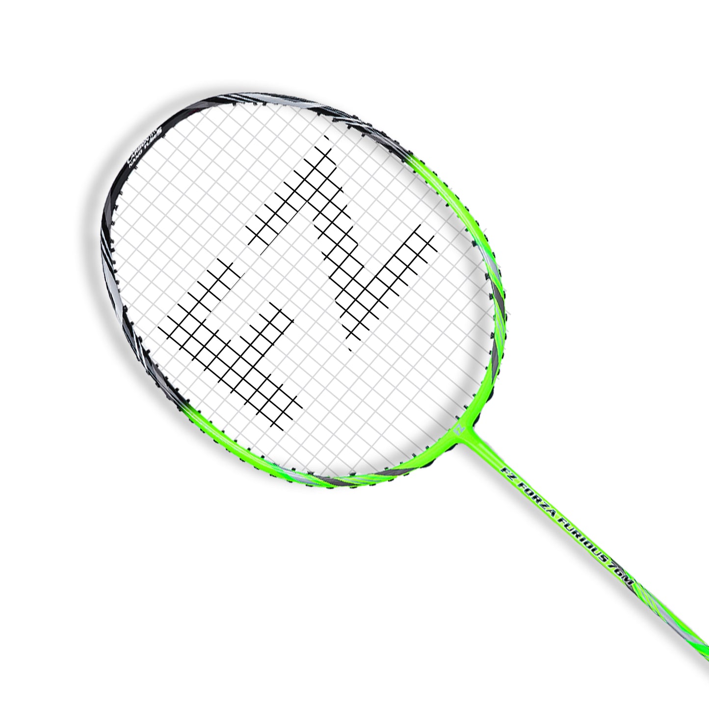 FZ Forza Furious 76 M, Furious 76 M badminton racket, strung racket 3U G5, beginner badminton racket, head light balance racket, medium flex racket, graphite badminton racket, carbon nanotube frame, ultra high modulus graphite shaft, racket for new players, Forza Furious series, 24-28 lbs string tension, badminton racket for control, Forza lightweight racket, shop Furious 76 M online, Forza training gear, badminton racket India, buy beginner racket, racket for accuracy and handling