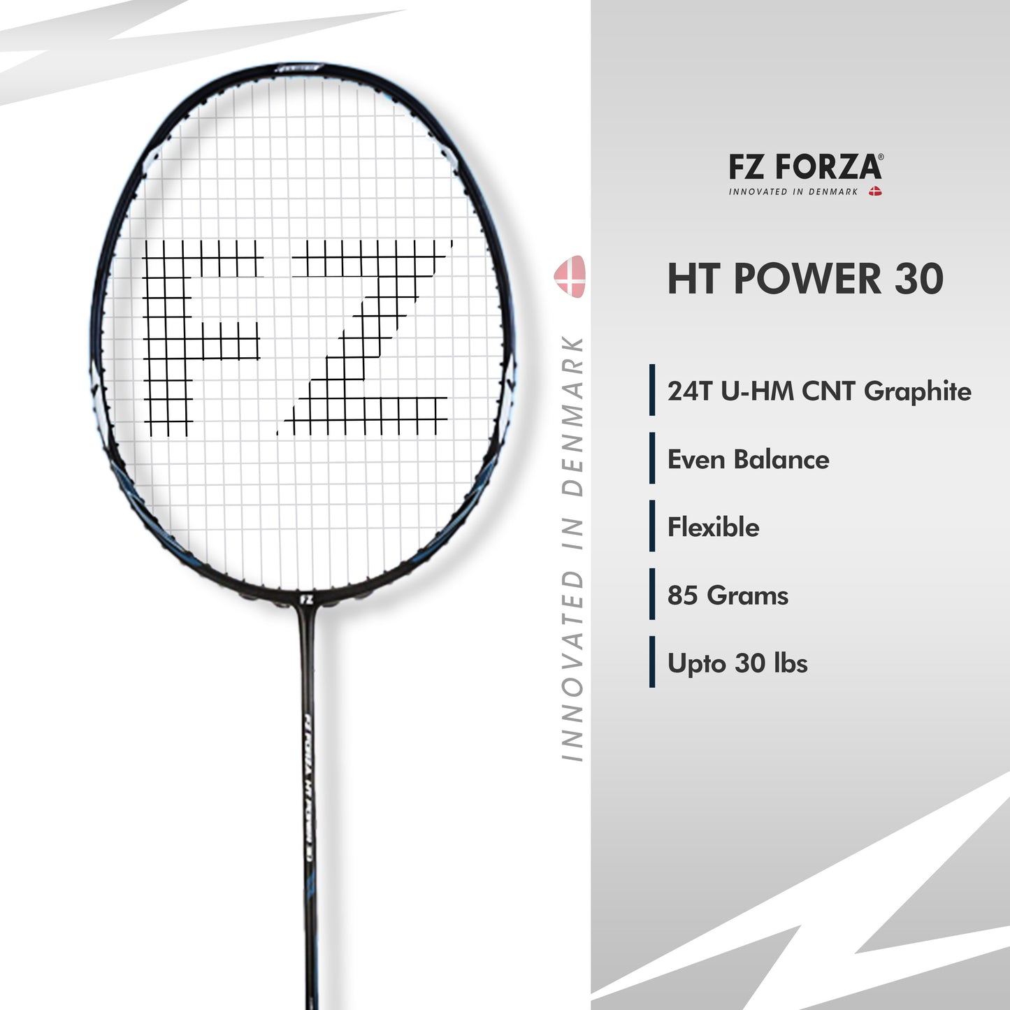 FZ Forza HT Power 30, HT Power 30 badminton racket, intermediate level racket, 3U G5 unstrung racket, badminton racket for control, power racket FZ Forza, FZ Forza HT Power series, badminton racket intermediate players, buy FZ Forza HT racket, durable frame badminton racket, balanced badminton racket, FZ Forza specs HT 30, high tension racket, training racket for players, FZ Forza 3U racket, badminton gear intermediate level, HT Power 30 India, racket with smooth grip, FZ Forza unstrung badminton