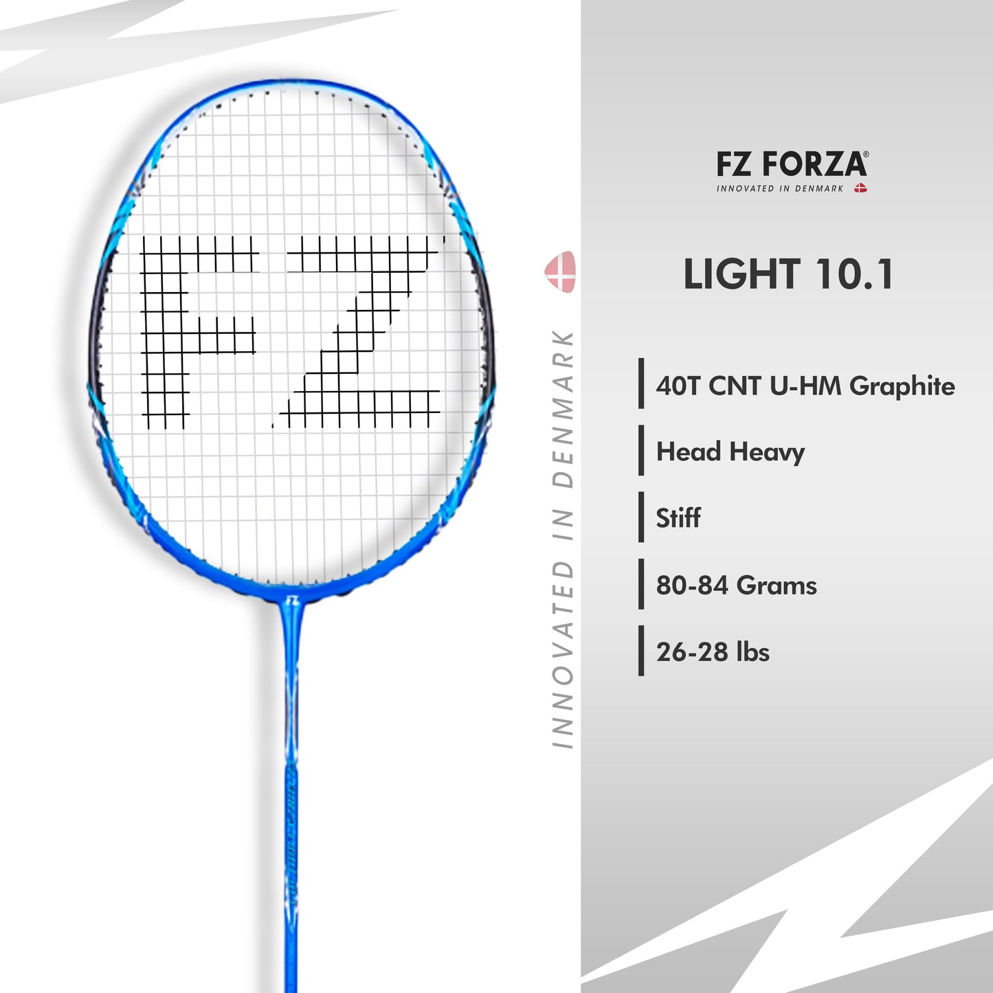 FZ Forza Light 10.1, Light 10.1 strung racket, 4U G5 badminton racket, intermediate level racket, FZ Forza lightweight racket, badminton control racket, Forza strung racket, graphite shaft racket, Light 10.1 for speed, buy badminton racket online, Forza performance racket, badminton racket for rally, shop Light 10.1 racket, FZ Forza India
