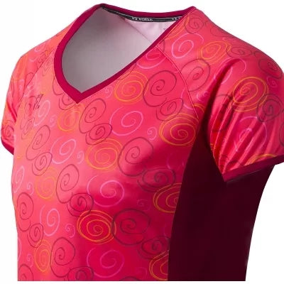 buy pink badminton t-shirt women, FZ Forza Lilja t-shirt, recycled polyester badminton shirt, diva pink badminton wear, women’s dryforze sports tee, anti-shrink t-shirt, breathable badminton clothing, sustainable badminton t-shirt, ladies' badminton gear, stylish pink badminton top, eco-friendly sportswear, badminton t-shirt for women, moisture-wicking t-shirt, ladies polyester sports shirt, Forza women’s courtwear