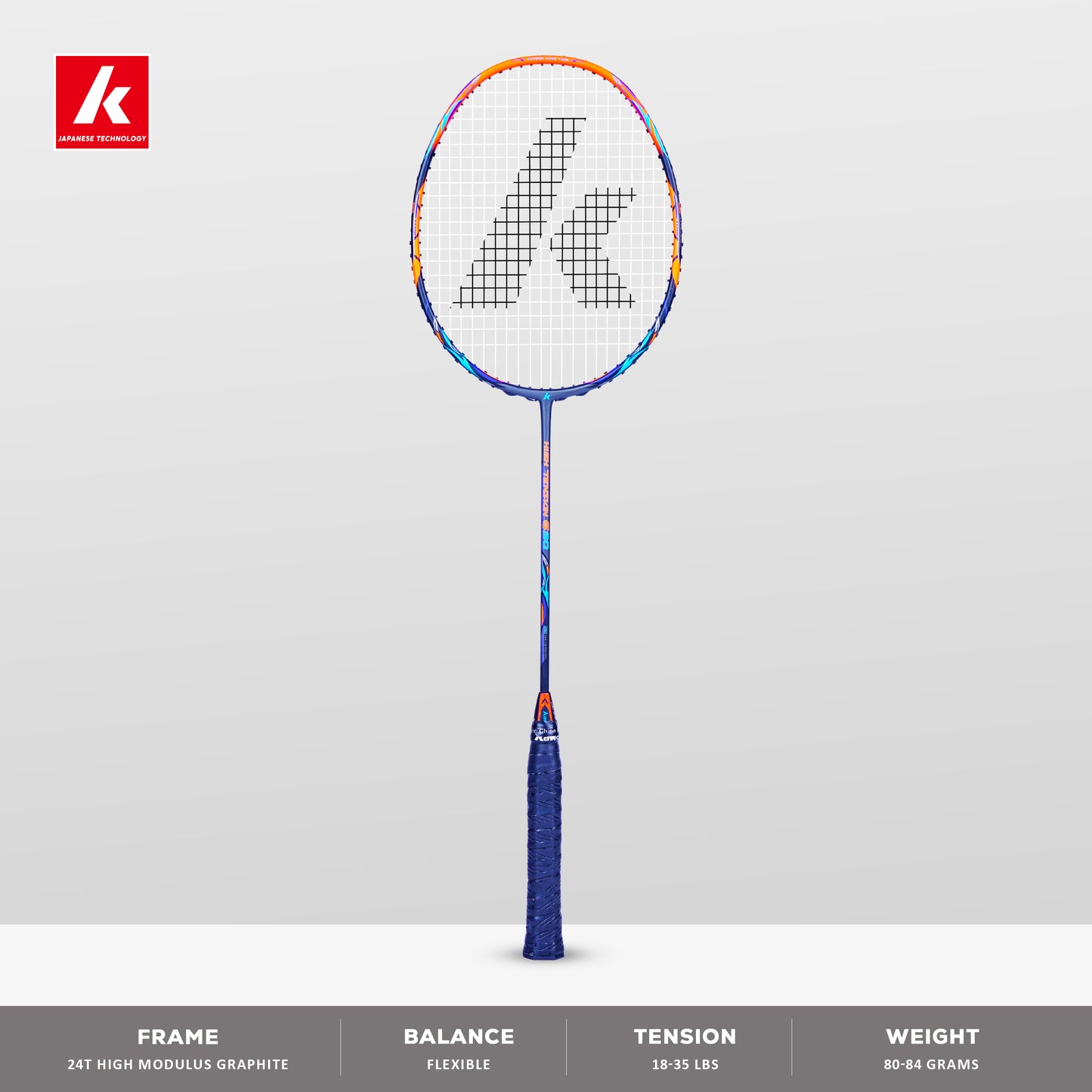 kawasaki high tension g30, head heavy racket, 4U badminton racket, 35 lbs string tension racket, graphite badminton racket, badminton racket, advanced racket badminton, powerful badminton racket, kawasaki racket india, racket for hard hitters, 24T graphite frame, 24T medial shaft, kawasaki racket 4U G1, durable badminton racket, racket for aggressive play, badminton racket for professionals, buy head heavy racket, badminton racket with control, badminton racket string tension, kawasaki high tension series