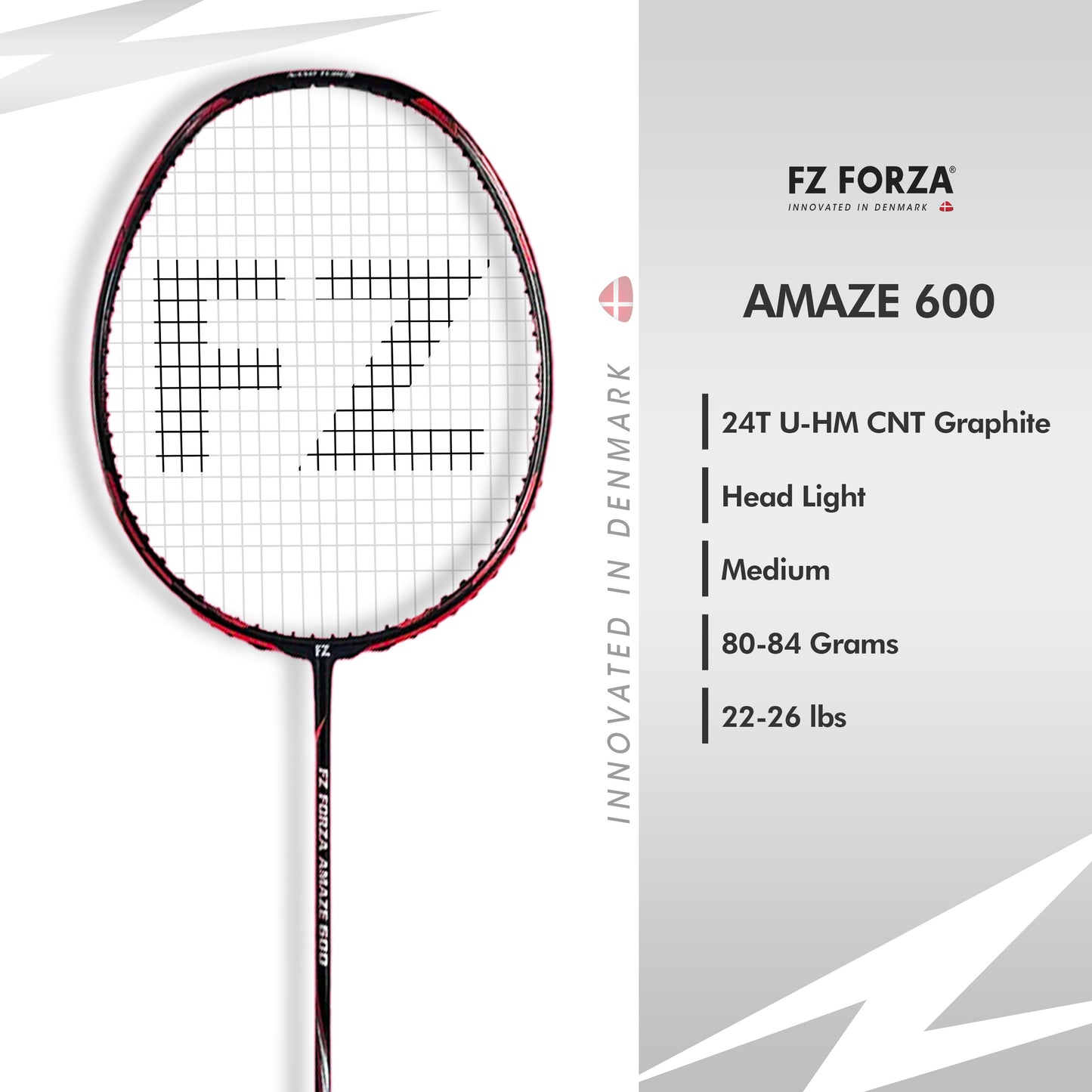 FZ Forza Amaze 600, Amaze 600 beginner racket, 4U G5 strung badminton racket, lightweight racket for new players, graphite frame beginner racket, FZ Forza training gear, shop Amaze 600 now, beginner badminton racket, affordable racket for practice, Forza entry-level gear
