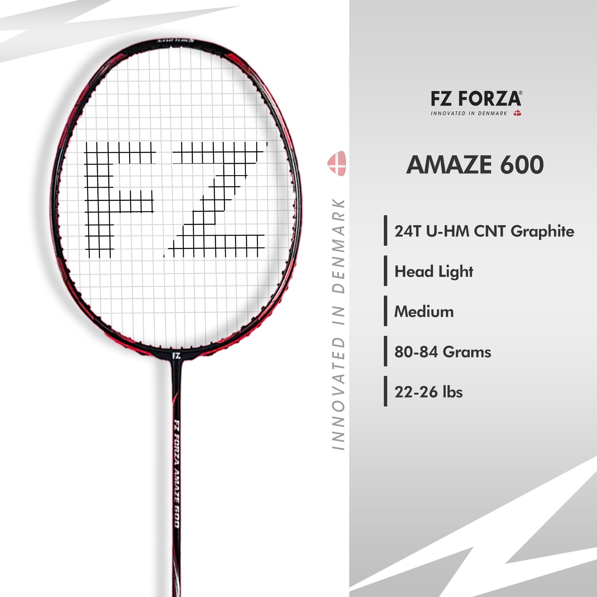 FZ Forza Amaze 600, Amaze 600 beginner racket, 4U G5 strung badminton racket, lightweight racket for new players, graphite frame beginner racket, FZ Forza training gear, shop Amaze 600 now, beginner badminton racket, affordable racket for practice, Forza entry-level gear