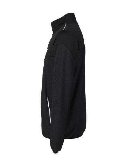 men’s black badminton jacket, FZ Forza Bradford jacket for men, shop men’s sports jacket black, breathable men’s badminton jacket, anti-shrink black jacket, Dry forze men’s court jacket, athletic fit black jacket, men’s polyester badminton jacket