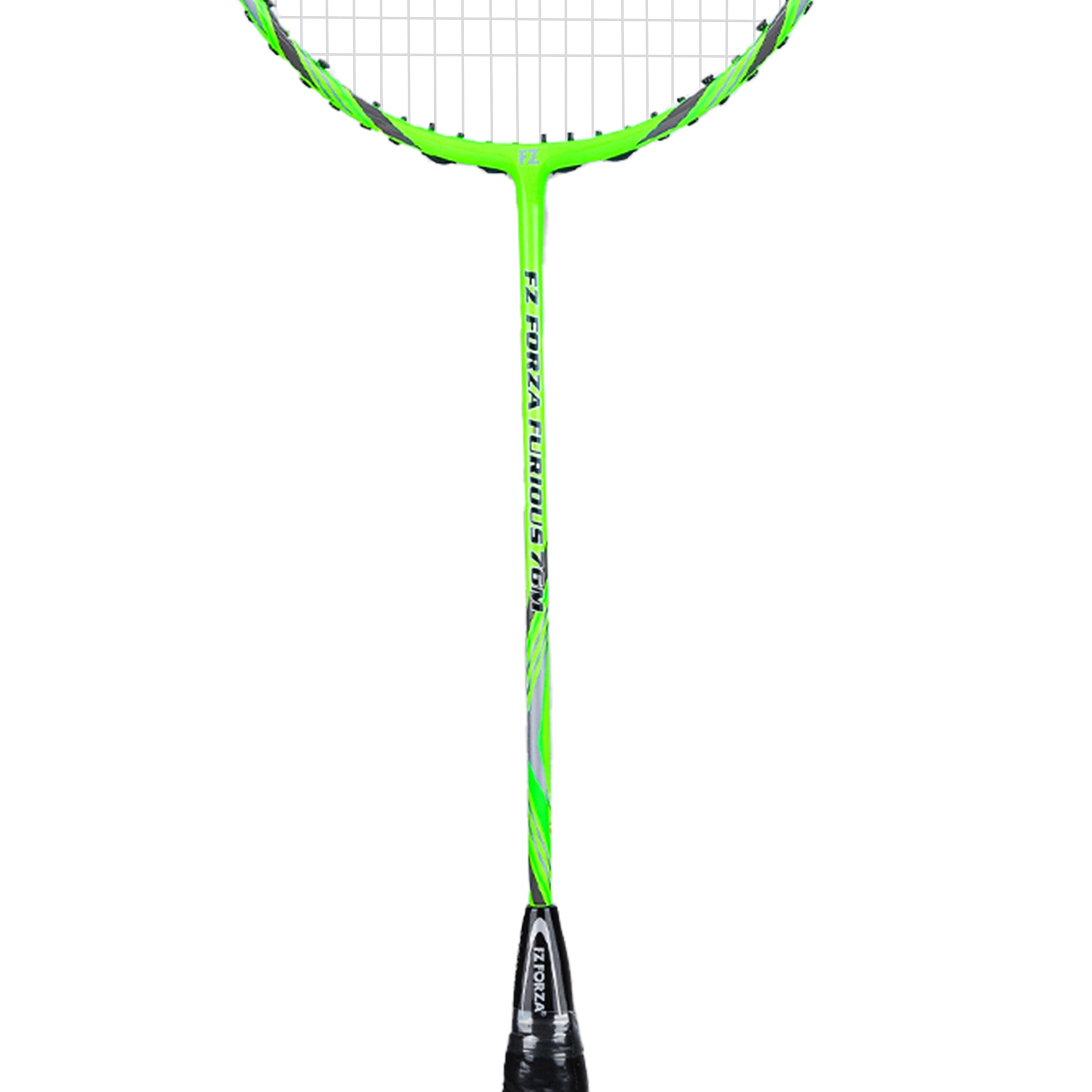FZ Forza Furious 76 M, Furious 76 M badminton racket, strung racket 3U G5, beginner badminton racket, head light balance racket, medium flex racket, graphite badminton racket, carbon nanotube frame, ultra high modulus graphite shaft, racket for new players, Forza Furious series, 24-28 lbs string tension, badminton racket for control, Forza lightweight racket, shop Furious 76 M online, Forza training gear, badminton racket India, buy beginner racket, racket for accuracy and handling