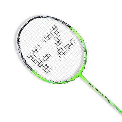 FZ Forza Furious 76 M, Furious 76 M badminton racket, strung racket 3U G5, beginner badminton racket, head light balance racket, medium flex racket, graphite badminton racket, carbon nanotube frame, ultra high modulus graphite shaft, racket for new players, Forza Furious series, 24-28 lbs string tension, badminton racket for control, Forza lightweight racket, shop Furious 76 M online, Forza training gear, badminton racket India, buy beginner racket, racket for accuracy and handling