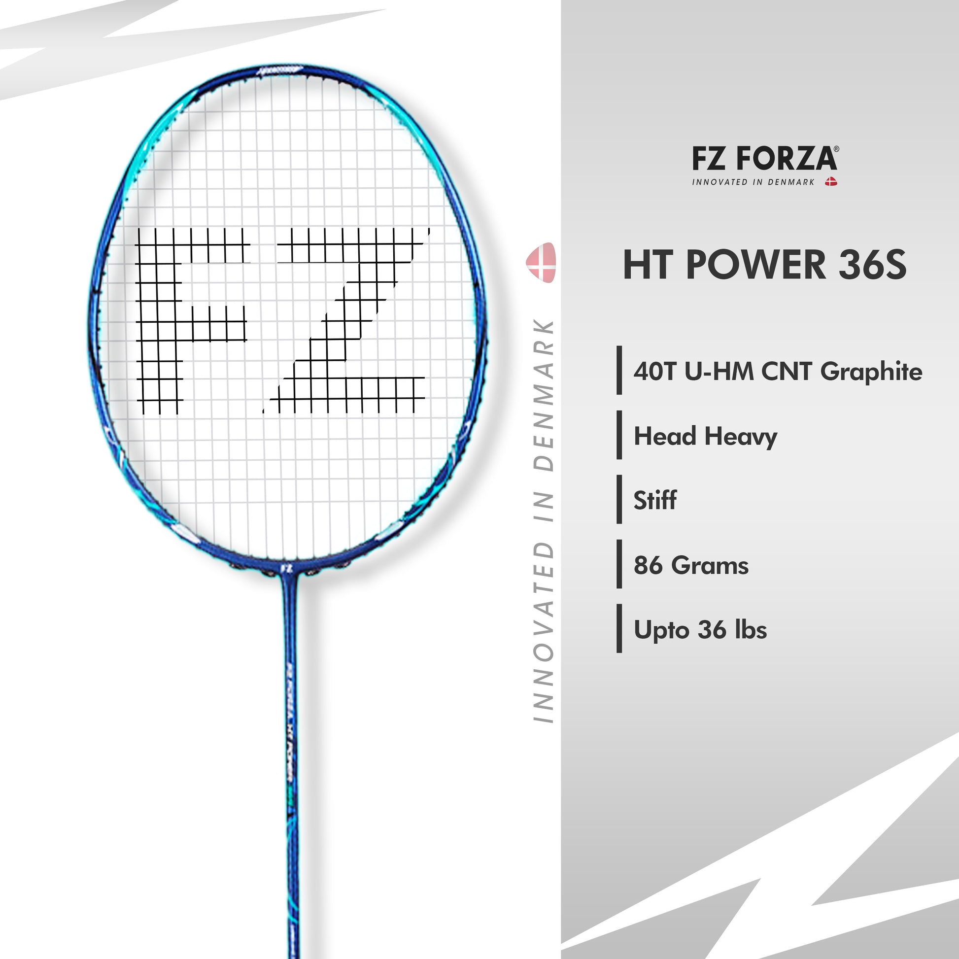 FZ Forza HT Power 36S, badminton racket 3U G5, unstrung badminton racket, advanced badminton players, FZ Forza racket, powerful badminton racket, high tension support, offensive play racket, graphite racket, head-heavy balance racket, tournament-level racket, strong smash racket, badminton racket for adults, power badminton racket, badminton racket India, attack style racket, heavy racket for power shots, badminton gear FZ Forza, pro level racket, control and power racket