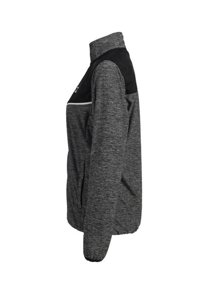 Haze jacket for women badminton, FZ Forza women’s black jacket, black badminton jacket for women, anti-pilling women’s courtwear, lightweight Dryforze jacket, stylish black jacket for sports, badminton jacket for female players
