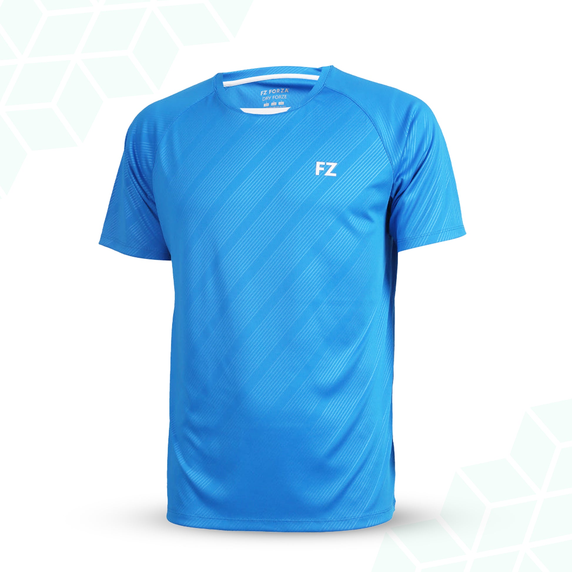 junior badminton t-shirt, red and blue sports shirt, Hector junior tee, stretchable badminton top, Dryforze courtwear for kids, moisture-wicking junior shirt, breathable kids t-shirt, FZ Forza junior apparel, polyester court shirt, lightweight kids wear, junior sports top, athletic training shirt, boys badminton tee, kids performance shirt, red FZ Forza tee
