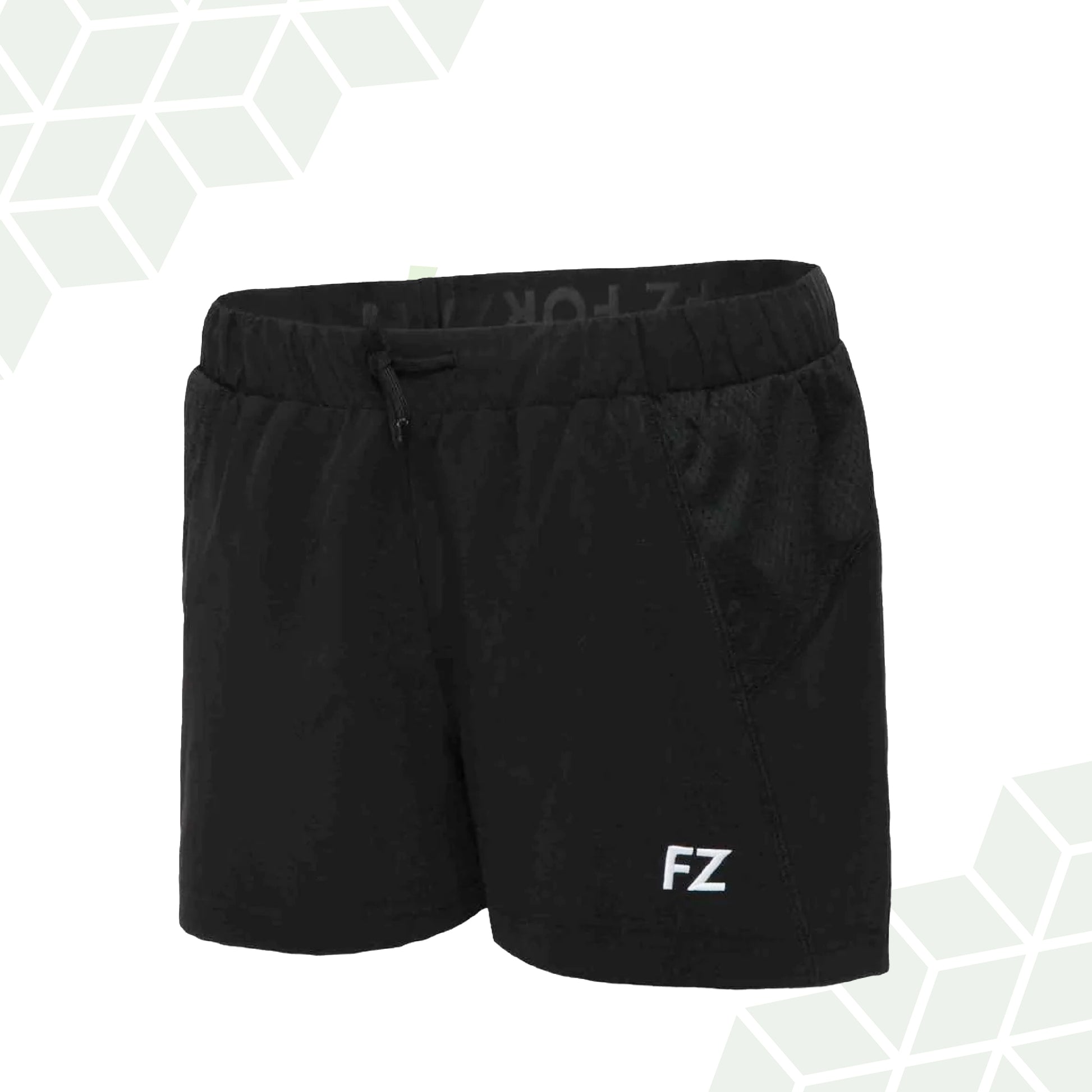 women's badminton shorts, black FZ Forza shorts, Lana women’s shorts, Dryforze stretch shorts, breathable athletic shorts, ladies badminton wear, polyester sports shorts, anti-pilling shorts for women, comfortable court shorts, badminton apparel for women, lightweight women’s sportswear, high-performance shorts, moisture-wicking shorts, stretch fit badminton shorts, badminton clothing for ladies