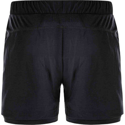 women's badminton shorts, black FZ Forza shorts, Lana women’s shorts, Dryforze stretch shorts, breathable athletic shorts, ladies badminton wear, polyester sports shorts, anti-pilling shorts for women, comfortable court shorts, badminton apparel for women, lightweight women’s sportswear, high-performance shorts, moisture-wicking shorts, stretch fit badminton shorts, badminton clothing for ladies