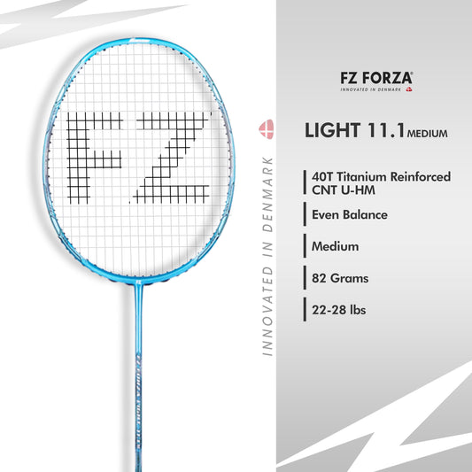 FZ Forza Light 11.1 Medium, Light 11.1 badminton racket, strung racket 4U G5, advanced level badminton racket, FZ Forza Light series, medium flex control racket, Forza high performance racket, badminton racket India, buy FZ Forza Light 11.1, lightweight racket for pros, medium shaft racket, badminton racket for match play, shop Forza Light series, FZ Forza strung racket, durable and accurate racket, 4U G5 advanced gear, FZ Forza Light 11.1 specs, precision racket advanced