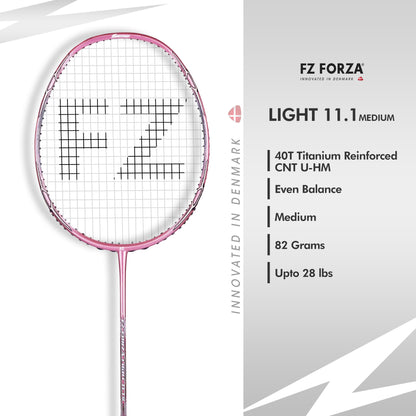 FZ Forza Light 11.1 Medium, Light 11.1 strung racket, medium flex badminton racket, advanced player badminton racket, 4U G5 racket specs, FZ Forza Light series, high performance racket, badminton racket for precision, buy Forza Light 11.1, FZ Forza strung racket, professional badminton gear, control and power racket, badminton racket advanced level, Light 11.1 specs, FZ Forza training racket, lightweight performance racket, top quality badminton racket, FZ Forza Light 11.1 India