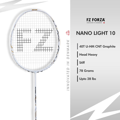 FZ Forza Nano Light 10, Nano Light 10 badminton racket, 5U G5 badminton racket, expert badminton racket, FZ Forza Nano Light series, unstrung expert racket, lightweight racket for pros, advanced badminton racket, best racket for control, FZ Forza Nano Light specs, Nano Light 10 buy online, badminton racket expert level, durable badminton racket, badminton racket 5U, Nano technology racket, high-speed racket for experts, FZ Forza pro racket, precision badminton racket, FZ Forza gear for players