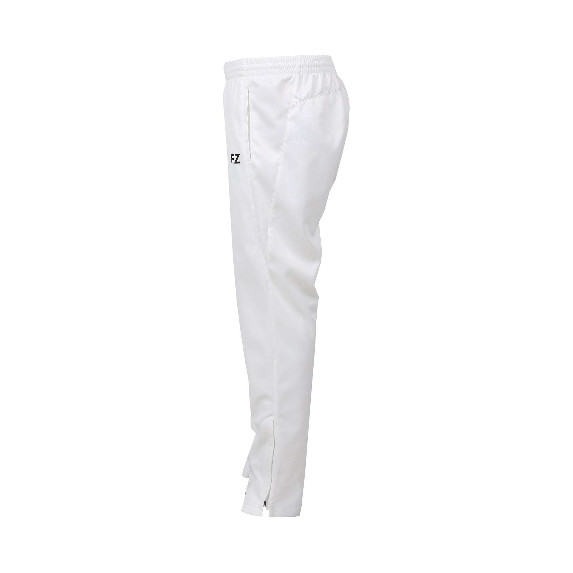 FZ Forza Perry pant, unisex badminton pants, white stretchable pants, Dryforze athletic pants, anti-static sportswear, unisex training pants, men’s and women’s sports pants, breathable polyester pants, anti-pilling white pants, anti-shrink badminton pants, Dryforze stretch pants, high-mobility sportswear, polyester elastane pants, comfortable white pants, buy badminton pants online, all-gender sports apparel, court travel pants