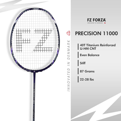 FZ Forza Precision 11000 Stiff, 3U G5 stiff shaft racket, advanced level badminton racket, Forza Precision series, high performance racket, strung racket pro players, graphite badminton gear, Precision 11000 power control, FZ Forza top racket, shop badminton gear now