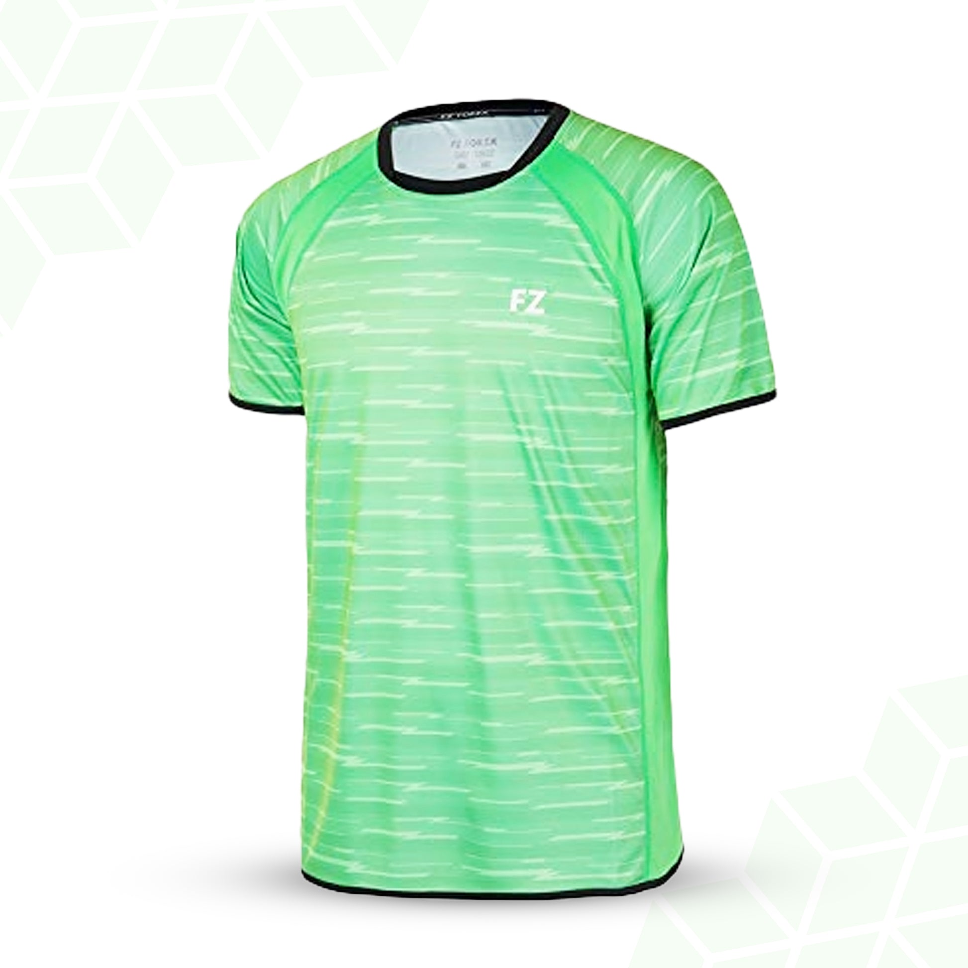 buy green badminton t-shirt unisex, FZ Forza Tait shirt, round neck dryforze tee, unisex sports t-shirt, breathable badminton top, stretchable unisex shirt, anti-static green tee, courtwear for men and women, comfortable badminton wear, moisture-wicking shirt, performance t-shirt badminton, stylish green top, unisex athletic shirt, sports shirt for practice, FZ Forza t-shirt unisex