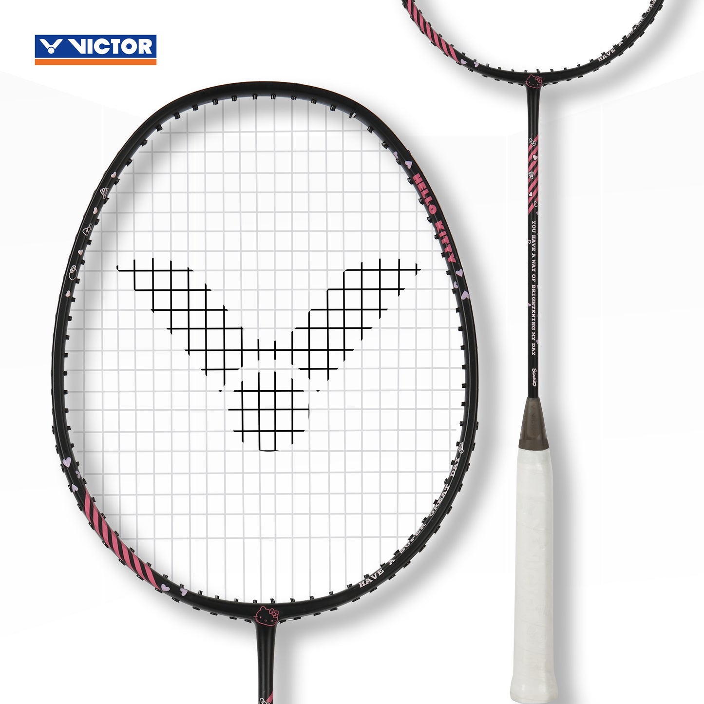 VICTOR X HELLO KITTY Auraspeed G5 Strung Badminton Racket - ARS-KT C