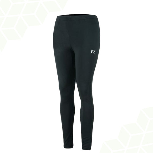 buy women’s badminton tights black, FZ Forza Hust tights, stretchable long tights, dryforze training tights, women’s sports leggings, black courtwear tights, anti-shrink tights, breathable sports leggings, tight-fit badminton pants, moisture-wicking tights women, Forza long tights, stylish badminton bottom wear, high-performance sports tights, badminton tights for women, athletic leggings black