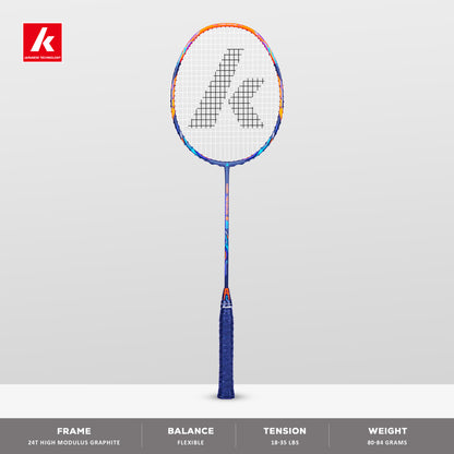 kawasaki high tension g30, head heavy racket, 4U badminton racket, 35 lbs string tension racket, graphite badminton racket, badminton racket, advanced racket badminton, powerful badminton racket, kawasaki racket india, racket for hard hitters, 24T graphite frame, 24T medial shaft, kawasaki racket 4U G1, durable badminton racket, racket for aggressive play, badminton racket for professionals, buy head heavy racket, badminton racket with control, badminton racket string tension, kawasaki high tension series