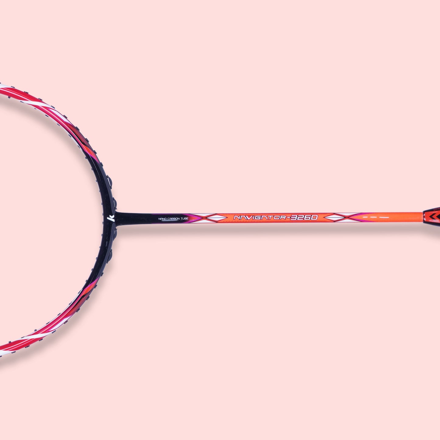 kawasaki navigator 3260, medium flex badminton racket, graphite racket for advanced players, 3U racket weight, 18–24 lbs tension, kawasaki badminton bat, 24T graphite frame, badminton training racket, racket for consistent play, navigator series, badminton equipment, kawasaki g1 racket, badminton racket india, high quality racket, tournament play racket, graphite frame badminton, control play racket, kawasaki gear india, durable racket frame, intermediate badminton players