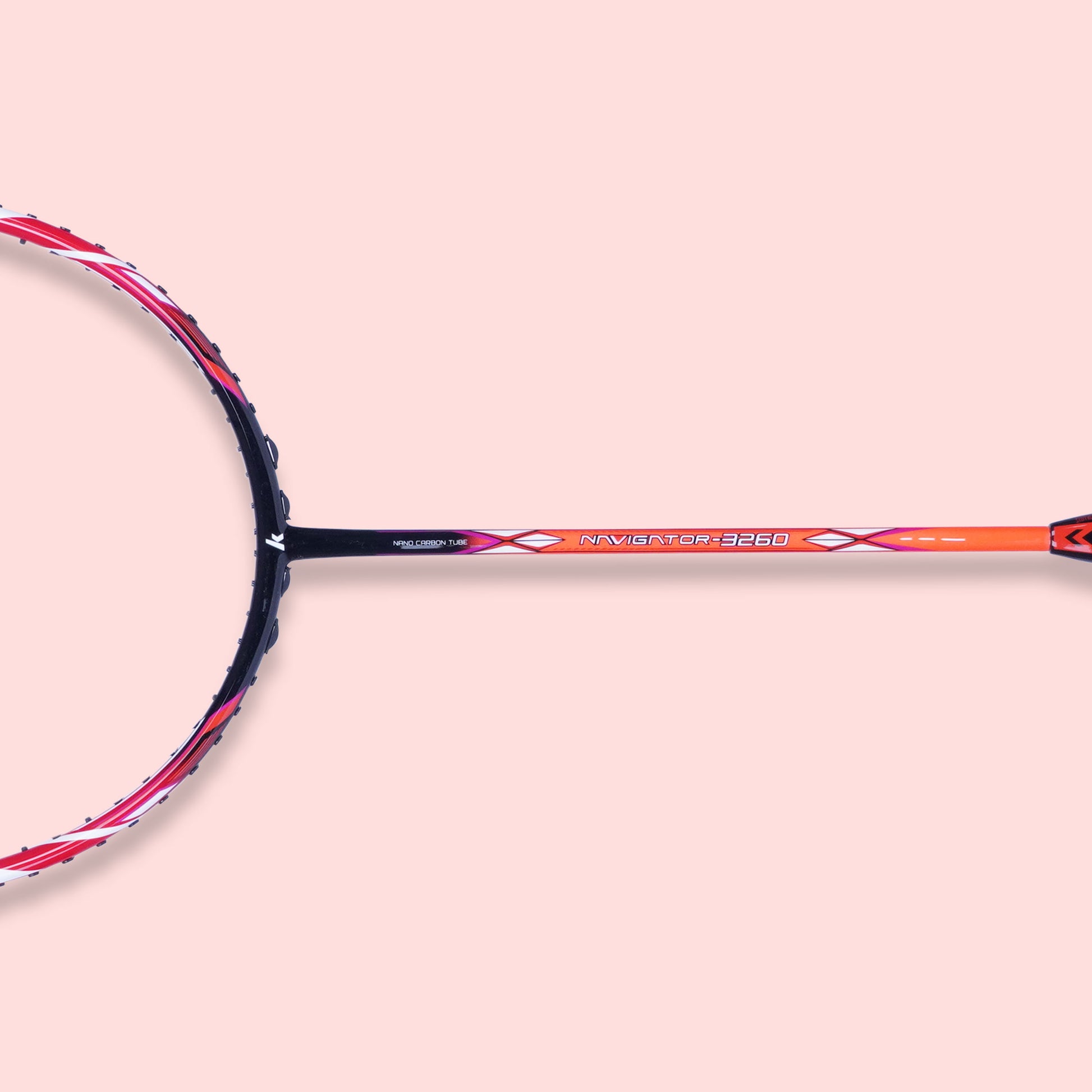 kawasaki navigator 3260, medium flex badminton racket, graphite racket for advanced players, 3U racket weight, 18–24 lbs tension, kawasaki badminton bat, 24T graphite frame, badminton training racket, racket for consistent play, navigator series, badminton equipment, kawasaki g1 racket, badminton racket india, high quality racket, tournament play racket, graphite frame badminton, control play racket, kawasaki gear india, durable racket frame, intermediate badminton players