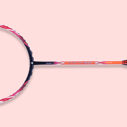 kawasaki navigator 3260, medium flex badminton racket, graphite racket for advanced players, 3U racket weight, 18–24 lbs tension, kawasaki badminton bat, 24T graphite frame, badminton training racket, racket for consistent play, navigator series, badminton equipment, kawasaki g1 racket, badminton racket india, high quality racket, tournament play racket, graphite frame badminton, control play racket, kawasaki gear india, durable racket frame, intermediate badminton players