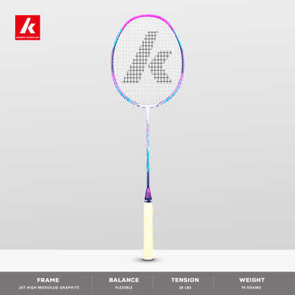 kawasaki super light 6800, super head heavy racket, 6U badminton racket, lightweight graphite racket, 28 lbs string tension racket, kawasaki intermediate racket, carbon fiber frame racket, badminton speed racket, racket for smash power, graphite badminton racket india, kawasaki lightweight racket, fast play racket, head heavy racket, 24T + 30T graphite, badminton gear for clubs, badminton racket control, training racket badminton, durable badminton racket, high balance racket, kawasaki badminton