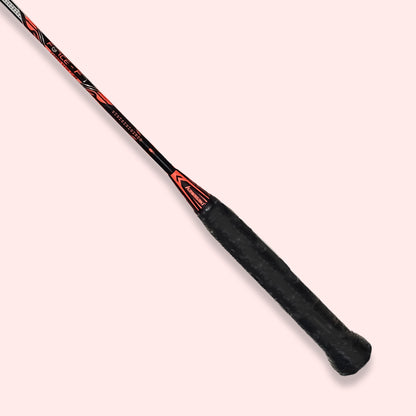 kawasaki force f7, adaptive balance badminton racket, graphite racket for intermediates, 3U weight racket, 30T graphite frame and shaft, kawasaki racket unstrung, 18–30 lbs tension, badminton training gear, force series racket, racket for aggressive players, kawasaki badminton bat, fast performance racket, badminton racket for advanced beginners, kawasaki equipment india, racket for all-around play, intermediate level racket, badminton gear online, graphite racket india, kawasaki g1 racket