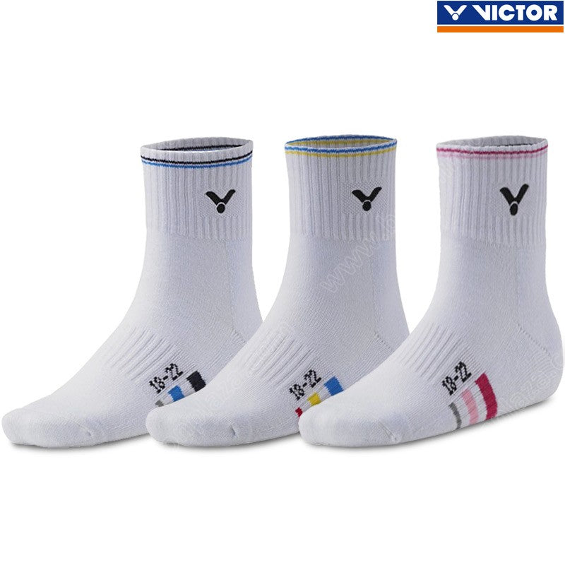 junior sport socks, Victor SK021, breathable socks, badminton socks, youth socks size 18‑22cm, cotton blend socks, colorful junior socks, yellow blue rose red socks, athletic socks for kids, moisture wicking socks, junior court socks, washable sport socks, flexible socks for children, soft grip socks, supportive ankle socks