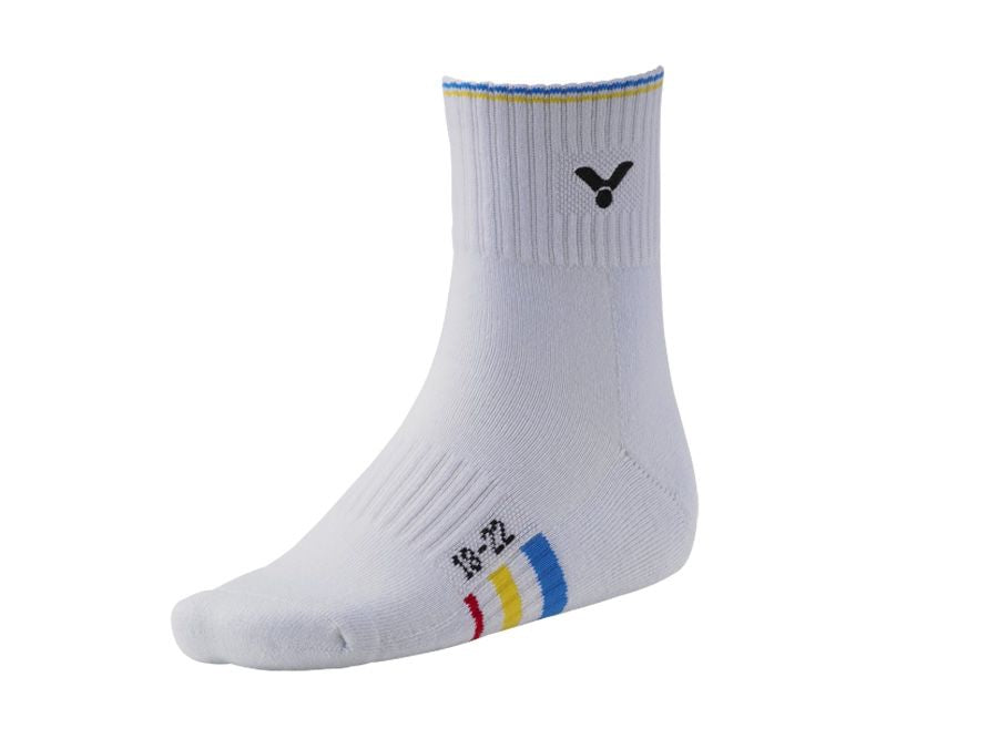 junior sport socks, Victor SK021, breathable socks, badminton socks, youth socks size 18‑22cm, cotton blend socks, colorful junior socks, yellow blue rose red socks, athletic socks for kids, moisture wicking socks, junior court socks, washable sport socks, flexible socks for children, soft grip socks, supportive ankle socks