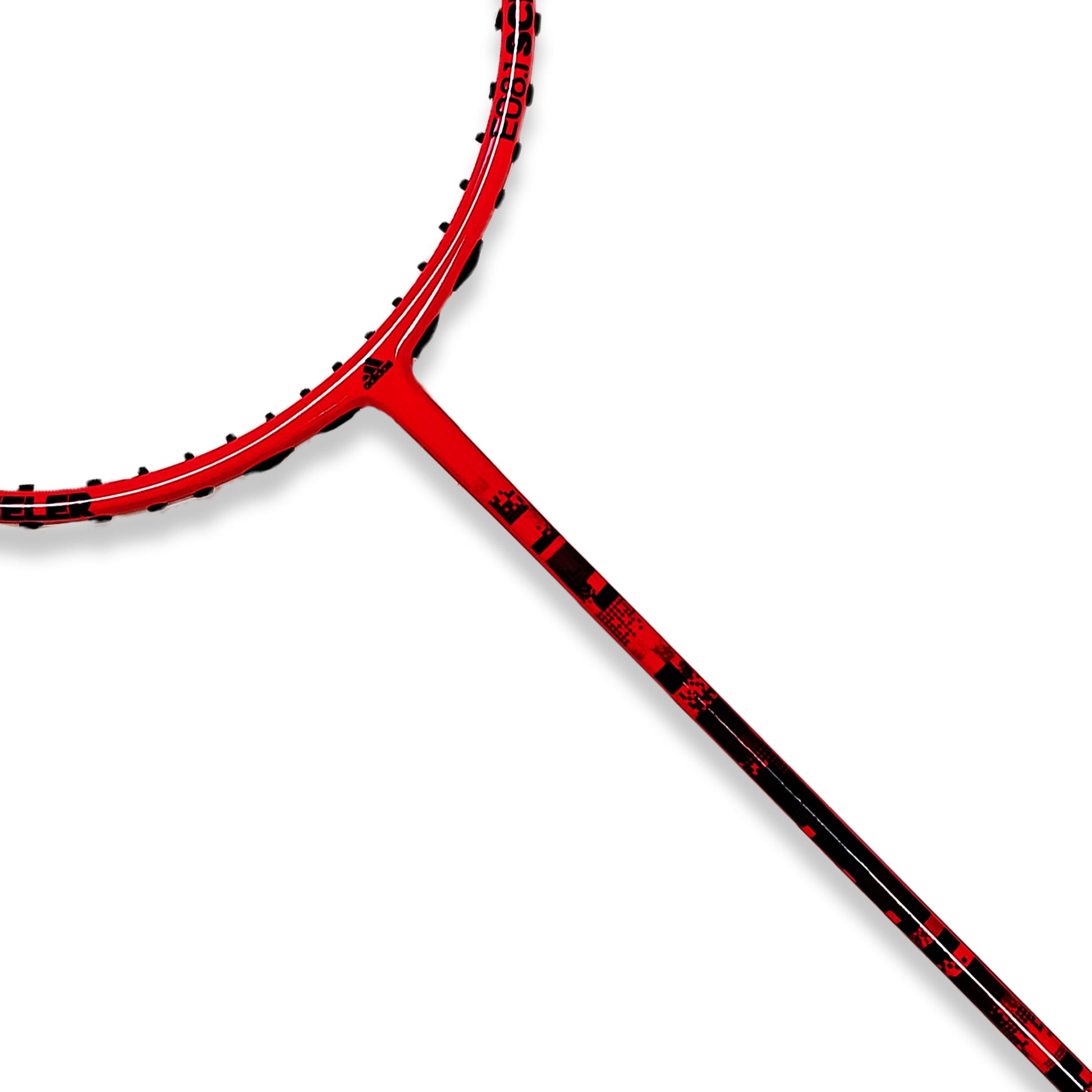 Buy Adidas Spieler E08.1 Schock badminton racket, 4U G5, head light, SMART carbon frame, forged carbon shaft, 28 lbs string tension, medium flex, durable Adidas racket for beginners, badminton gear India, Adidas E08.1 Schock, professional badminton racket, Adidas badminton equipment, best Adidas racket