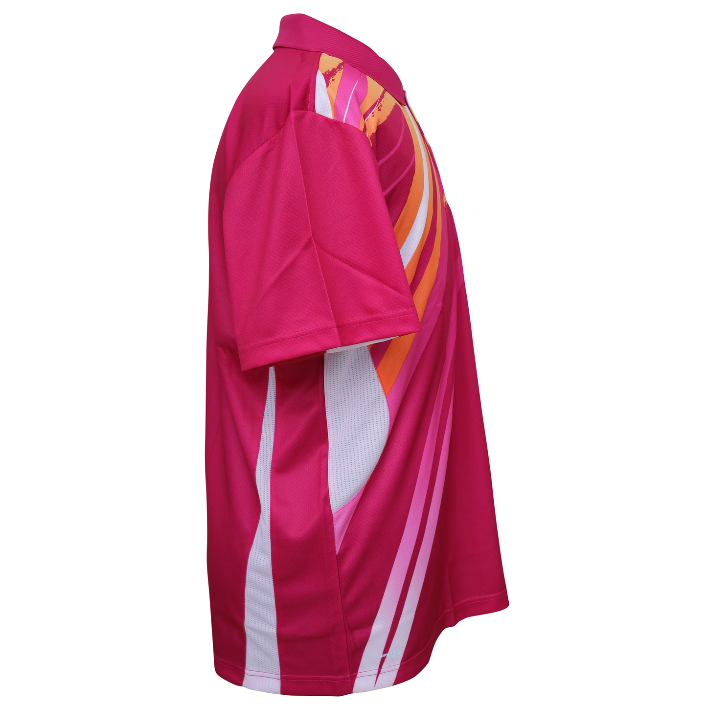 polo badminton t-shirt, Victor polo shirt, Perfect Dry fabric, pink and blue shirt, breathable polyester tee, moisture-wicking sportswear, women's polo shirt, training badminton top, comfortable sportswear, quick-dry polo tee, tournament shirt, flexible sportswear, Victor courtwear, breathable athletic polo, classic sports shirt, lightweight performance tee