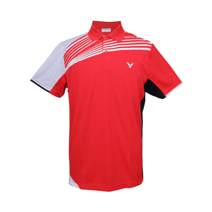 Polo S-3209-D, polyester polo shirt, PerfectDry technology, breathable polo, athletic polo shirt, moisture-wicking fabric, buttoned collar, lightweight sportswear, badminton polo shirt, unisex polo, quick dry fabric, training shirt, sports polo, comfortable fit, casual sportswear, polyester shirt