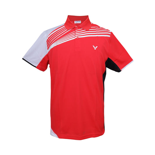 Polo S-3209-D, polyester polo shirt, PerfectDry technology, breathable polo, athletic polo shirt, moisture-wicking fabric, buttoned collar, lightweight sportswear, badminton polo shirt, unisex polo, quick dry fabric, training shirt, sports polo, comfortable fit, casual sportswear, polyester shirt