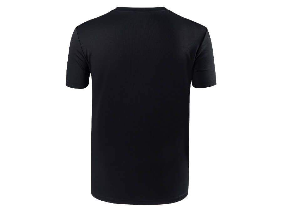 T-30030 unisex t-shirt, blue badminton shirt, junior sportswear, polyester elastane blend, anti-static t-shirt, anti-pilling fabric, stretchable shirt, Dryforze technology, round neck t-shirt, junior badminton gear, breathable fabric, lightweight sports t-shirt, athletic wear, quick-dry shirt, badminton apparel