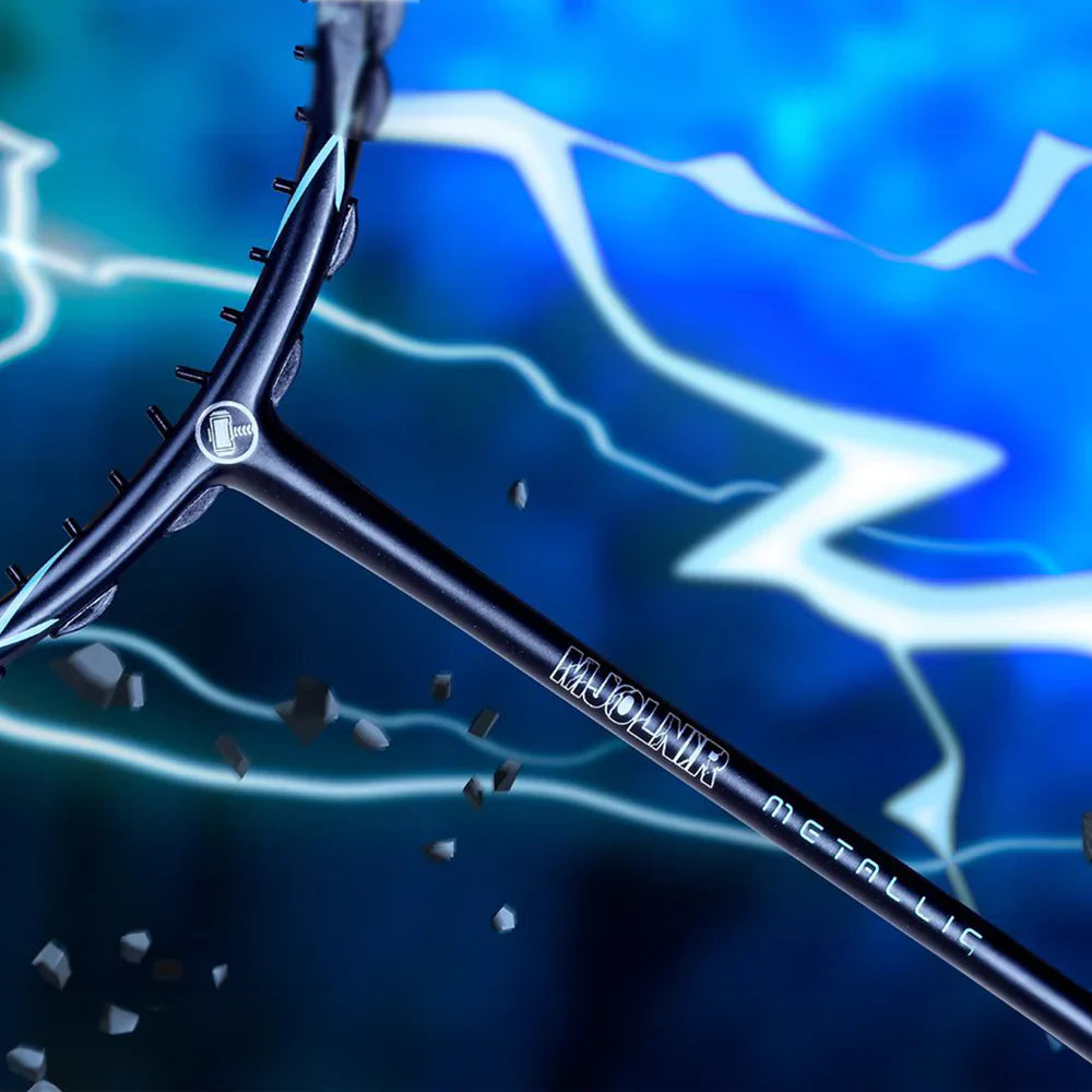 Victor X THOR Auraspeed racket, limited edition badminton racket, head heavy balance, medium stiff racket, high resilience graphite, metallic carbon fiber, hard cored technology, lightweight 4U racket, tournament badminton racket, professional badminton gear, advanced racket technology, fast power shots, durable racket, competitive sports equipment, graphite shaft