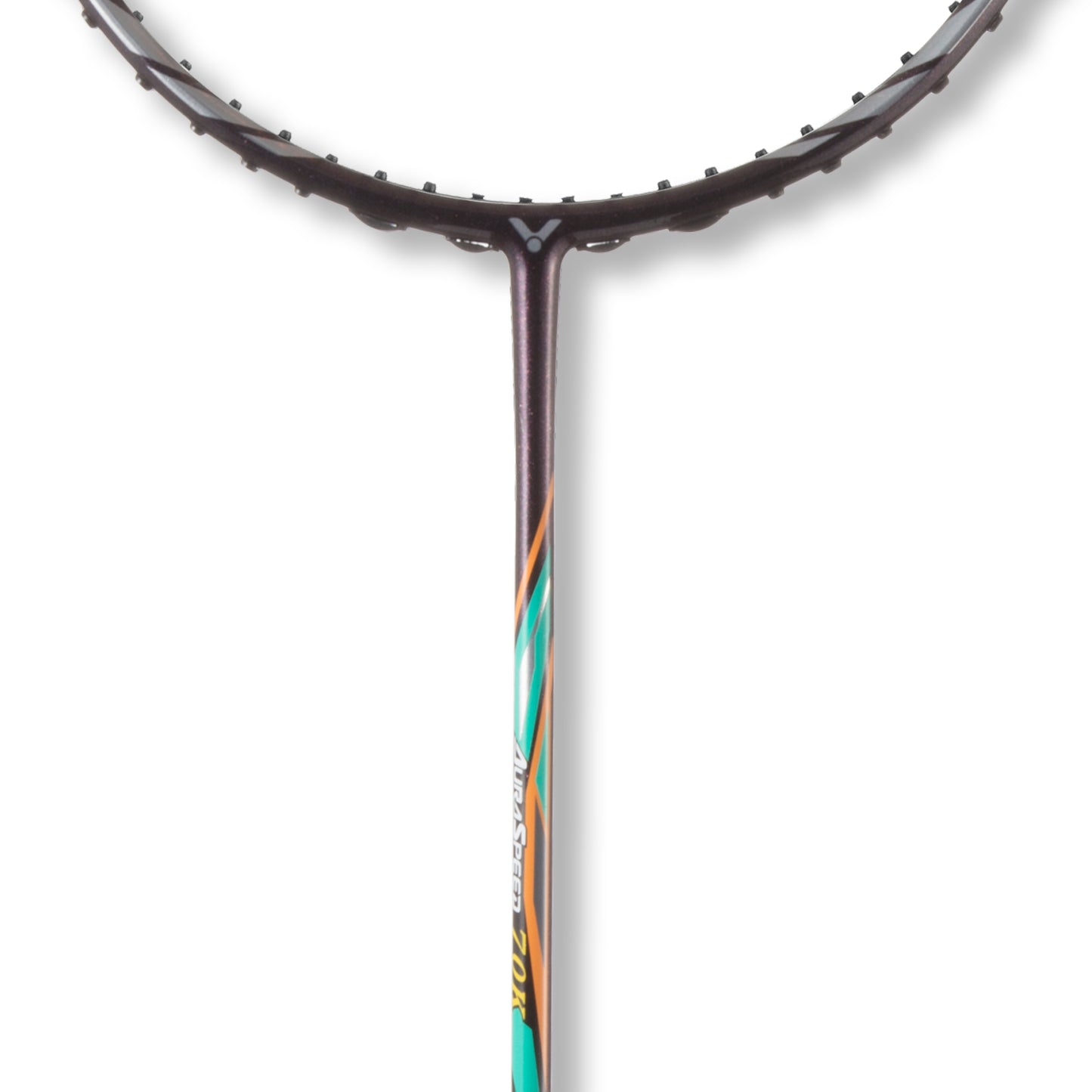 Victor Auraspeed 70K, unstrung blue racket, nano resin tech, hard cored graphite frame, 6.8 shaft construction, stiff flex badminton racket, Victor for tournament play, durable high performance racket, 3U/4U Victor series, control and speed racket, badminton racket for intermediate level, G5 grip racket, Victor Auraspeed series, badminton with balance and precision