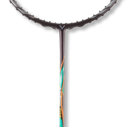 Victor Auraspeed 70K, unstrung blue racket, nano resin tech, hard cored graphite frame, 6.8 shaft construction, stiff flex badminton racket, Victor for tournament play, durable high performance racket, 3U/4U Victor series, control and speed racket, badminton racket for intermediate level, G5 grip racket, Victor Auraspeed series, badminton with balance and precision