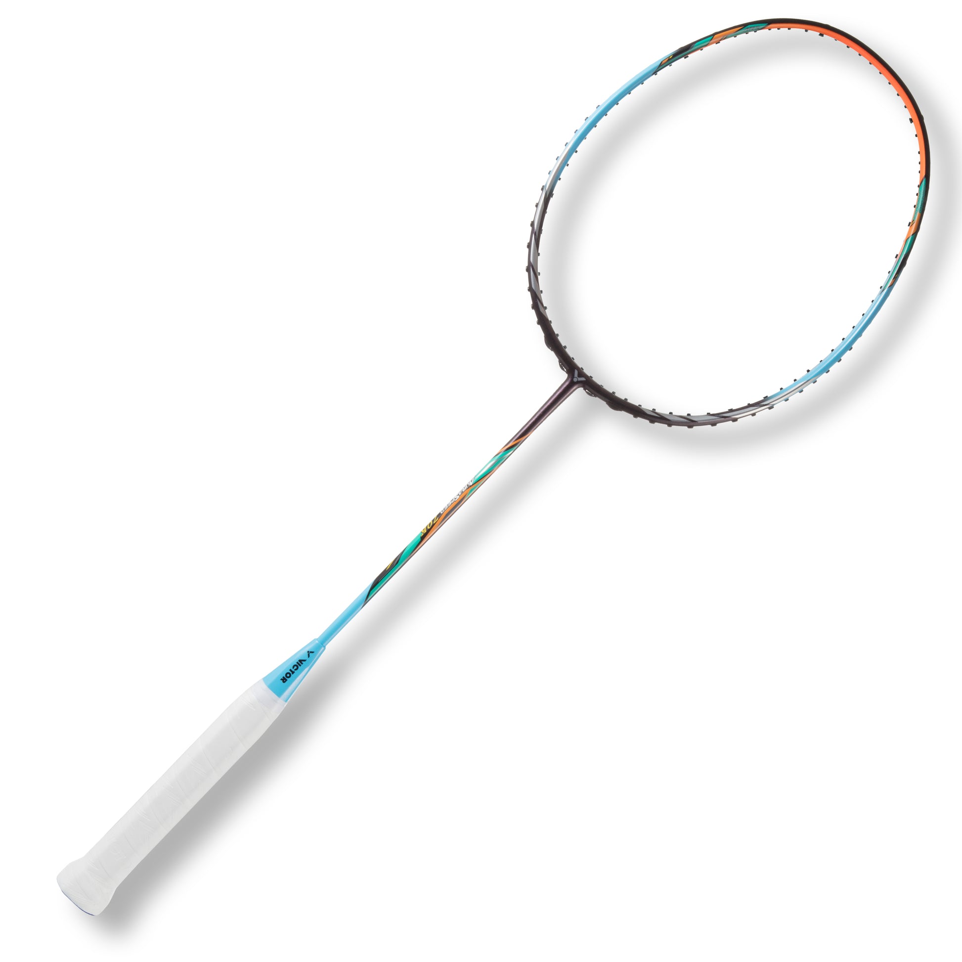 Victor Auraspeed 70K, unstrung blue racket, nano resin tech, hard cored graphite frame, 6.8 shaft construction, stiff flex badminton racket, Victor for tournament play, durable high performance racket, 3U/4U Victor series, control and speed racket, badminton racket for intermediate level, G5 grip racket, Victor Auraspeed series, badminton with balance and precision