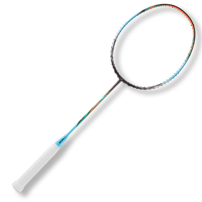 Victor Auraspeed 70K, unstrung blue racket, nano resin tech, hard cored graphite frame, 6.8 shaft construction, stiff flex badminton racket, Victor for tournament play, durable high performance racket, 3U/4U Victor series, control and speed racket, badminton racket for intermediate level, G5 grip racket, Victor Auraspeed series, badminton with balance and precision