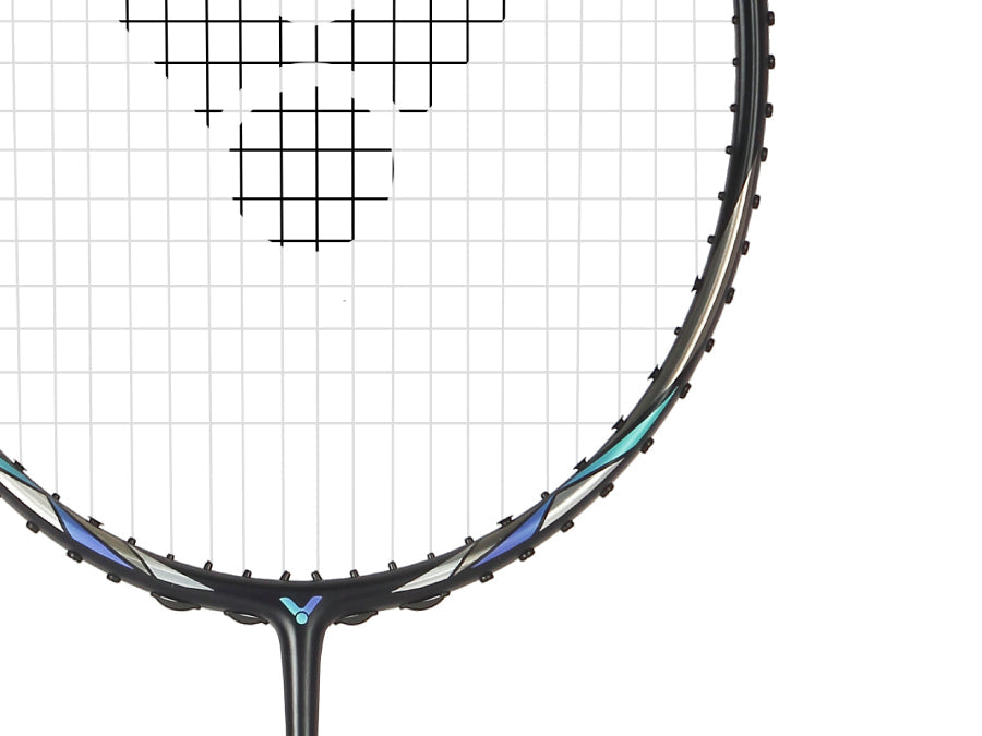 Auraspeed Cyber C racket, flexible badminton racket, high resilience graphite, nano resin frame, free core technology, black badminton racket, lightweight 4U racket, fast responsive racket, tournament badminton gear, advanced performance, durable graphite shaft, competitive racket, flexible shaft, high tension racket, professional badminton racket