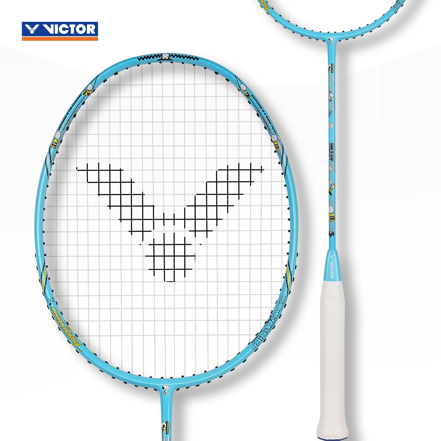 Victor Auraspeed SN Badminton Racket (Peanuts Edition) Strung Racket Pack of 2