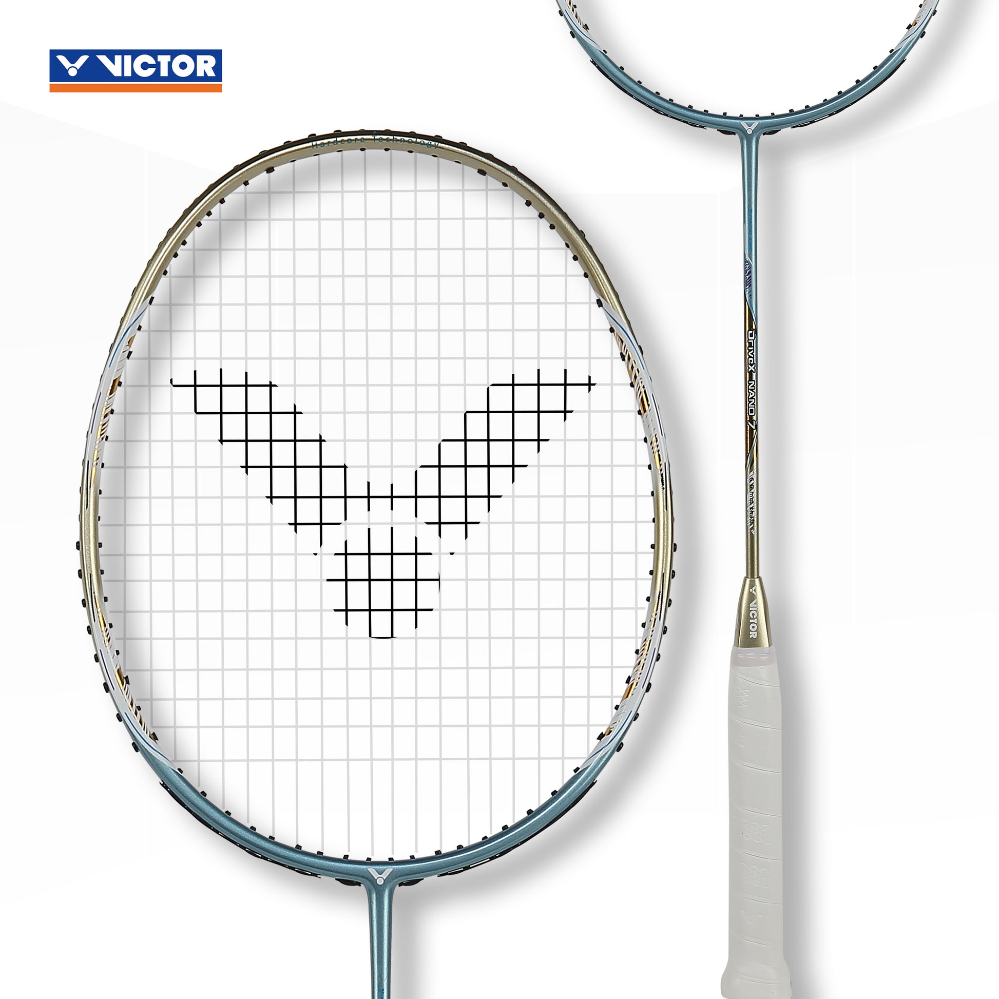 Victor DX Nano7 racket, Drive X series racket, strung badminton racket, Nano Resin racket, Nano Tube technology, even balance racket, medium flex racket, 4U G5 racket, versatile Victor racket, graphite badminton racket, advanced racket for rallies, power control racket, racket for all-round play, badminton racket for intermediate players, Victor professional series