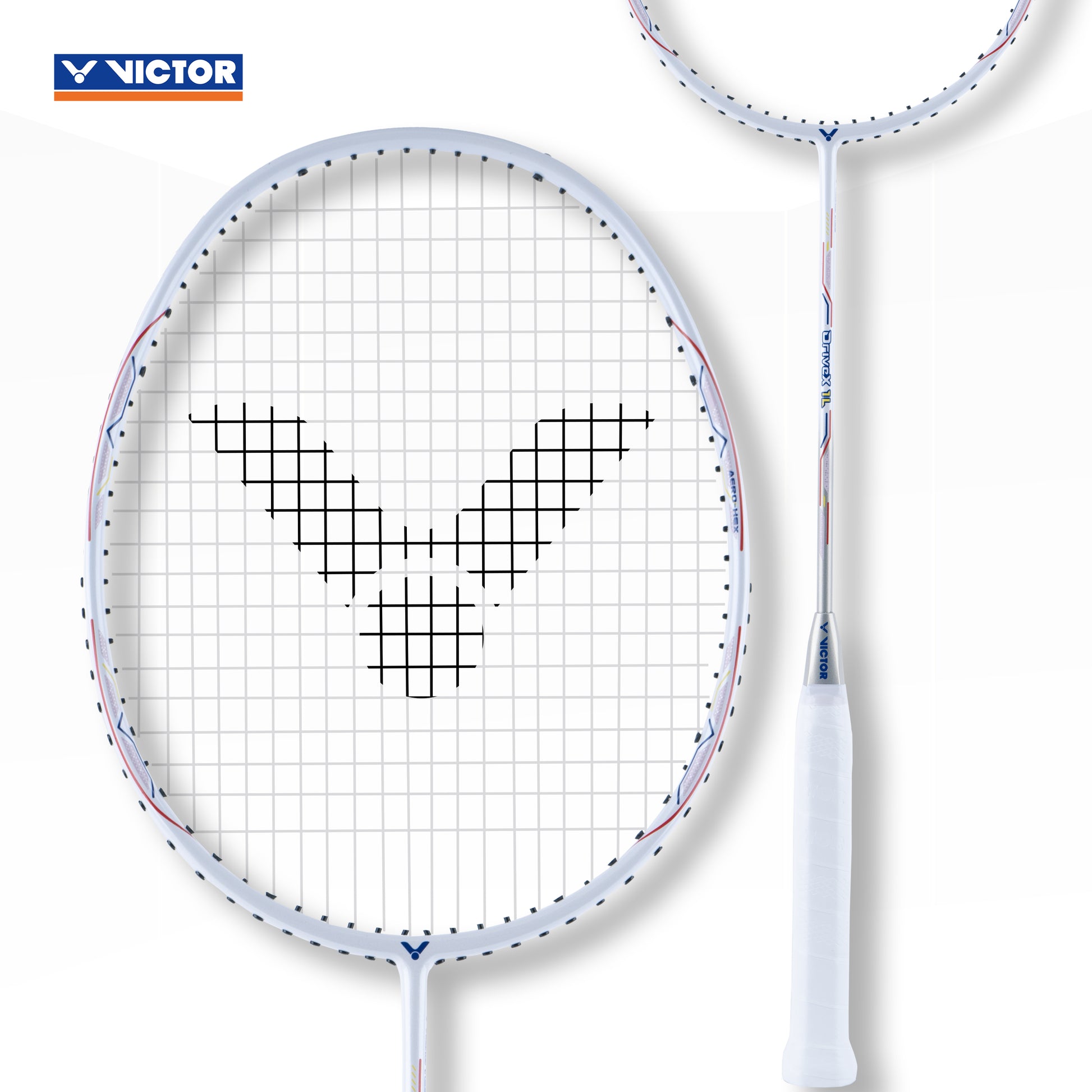 Victor Drivex 1L A, lightweight badminton racket, 5U 6U racket Victor, slightly stiff racket, even balance racket, graphite resin build, beginner/intermediate racket, Victor control racket, badminton racket under 24 lbs tension, training racket Victor, easy handling badminton gear, Drivex series racket, compact swing racket, 76 grommets racket, flexible shaft badminton racket