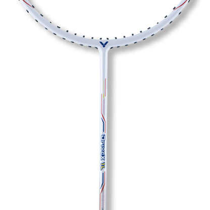 Victor Drivex 1L A, lightweight badminton racket, 5U 6U racket Victor, slightly stiff racket, even balance racket, graphite resin build, beginner/intermediate racket, Victor control racket, badminton racket under 24 lbs tension, training racket Victor, easy handling badminton gear, Drivex series racket, compact swing racket, 76 grommets racket, flexible shaft badminton racket