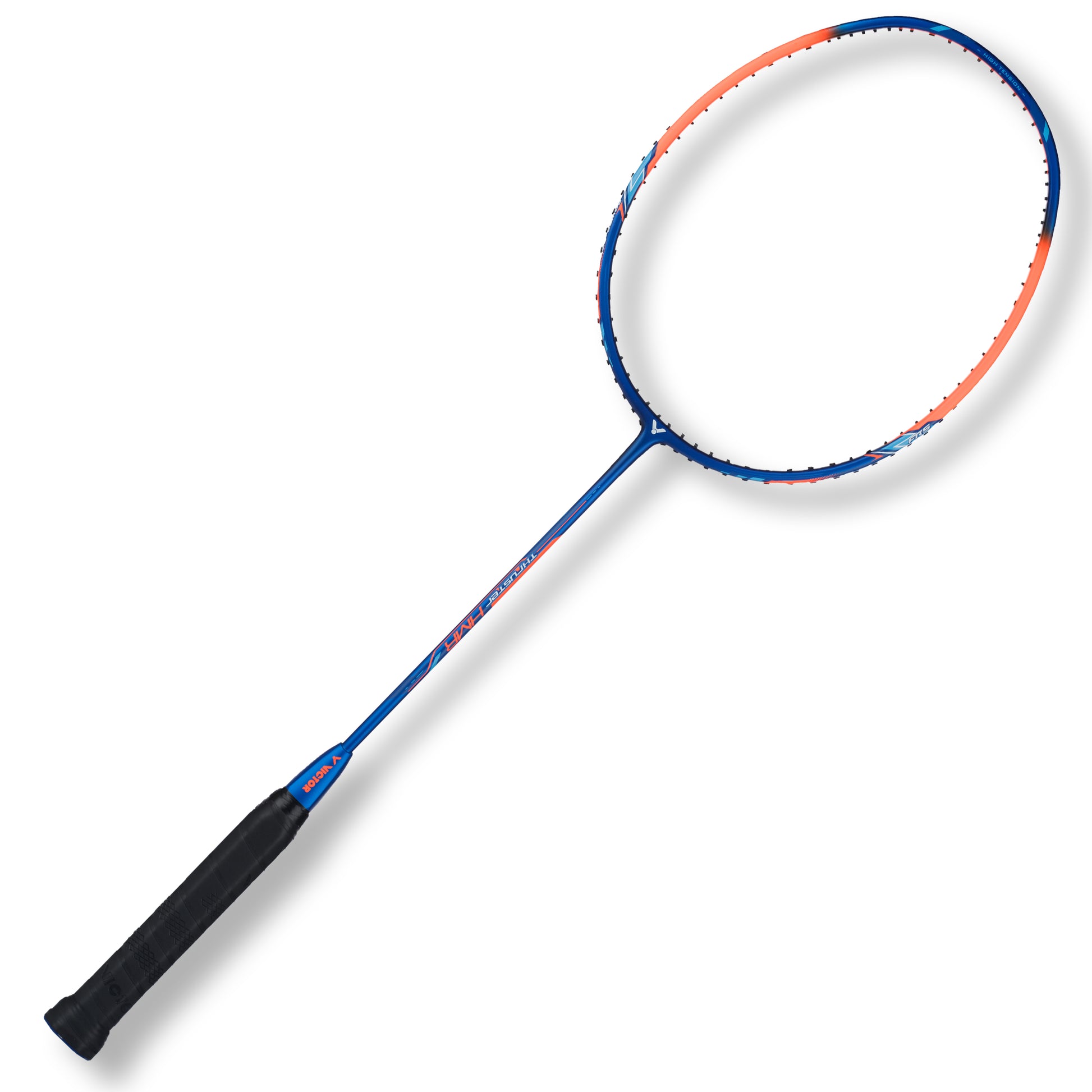 Victor Thruster Hammer racket, 5U strung racket, flexible badminton racket, high repulsion racket, powerful smash racket, graphite + resin frame, head heavy racket, aggressive play racket, Victor racket for attack, badminton racket for hard hitters, G6 grip Victor racket, lightweight graphite racket, badminton racket for performance, high string tension racket, Victor power racket