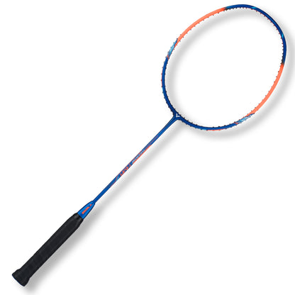 Victor Thruster Hammer racket, 5U strung racket, flexible badminton racket, high repulsion racket, powerful smash racket, graphite + resin frame, head heavy racket, aggressive play racket, Victor racket for attack, badminton racket for hard hitters, G6 grip Victor racket, lightweight graphite racket, badminton racket for performance, high string tension racket, Victor power racket