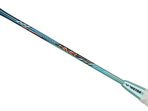 Victor Thruster Hammer racket, 5U strung racket, flexible badminton racket, high repulsion racket, powerful smash racket, graphite + resin frame, head heavy racket, aggressive play racket, Victor racket for attack, badminton racket for hard hitters, G6 grip Victor racket, lightweight graphite racket, badminton racket for performance, high string tension racket, Victor power racket